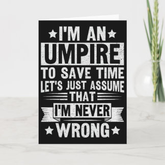 Umpire Funny Sketll Design For An Umpire  Card