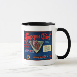 Umpqua Chief Apple Crate LabelSutherlin, OR Mug