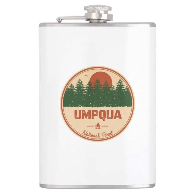 Umpqua National Forest Hip Flask (Front)