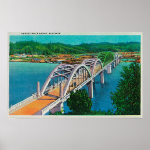 Umpqua River Bridge in Reedsport, Oregon Poster