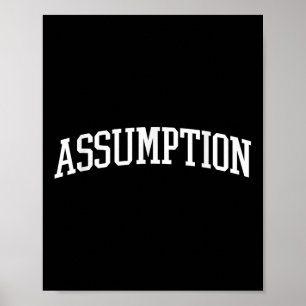 Umption Arch Vintage Retro College Athletic Sports Poster