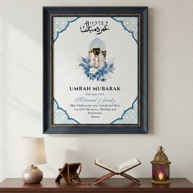 Umrah Mubarak  Custom 1 Photo Islamic  Poster (Creator Uploaded)