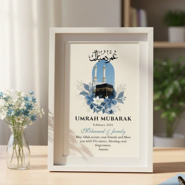 Umrah Mubarak Personalised Islamic Wall Art Poster (Creator Uploaded)