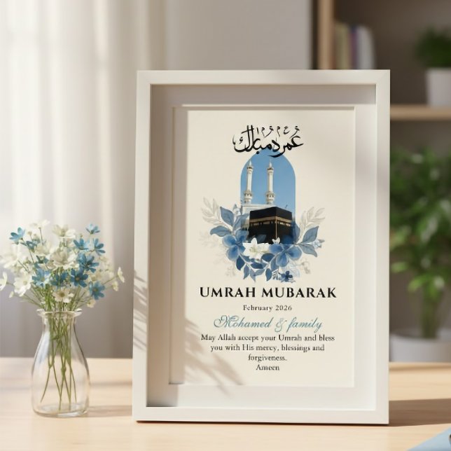 Umrah Mubarak Personalized Islamic Wall Art Poster (Creator Uploaded)