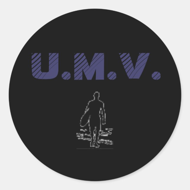 UMV surfer Classic Round Sticker (Front)
