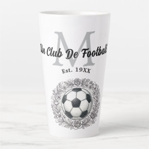 un club de football monogram est, year fifa world  latte mug