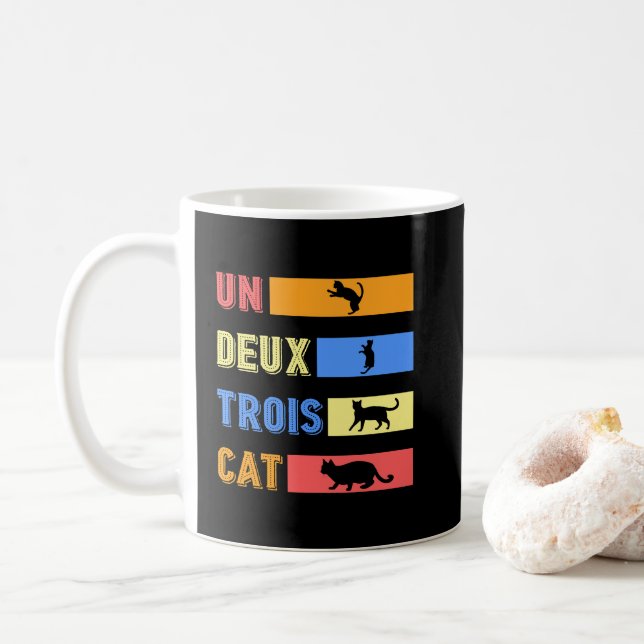 Un Deux Trois Cat Coffee Mug (With Donut)
