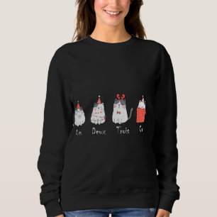 Un Deux Trois Cat Cute Kitten Kitty Lover Christma Sweatshirt