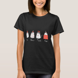 Un Deux Trois Cat Cute Kitten Kitty Lover Christma T-Shirt