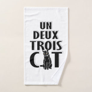 Un Deux Trois Cat French Cats Hand Towel