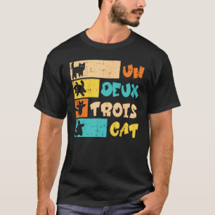 Un Deux Trois Cat French Retro Men Women Boys Kid T-Shirt