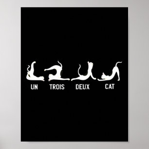Un Deux Trois Cat Shirt Women Cool Cats And Kitten Poster