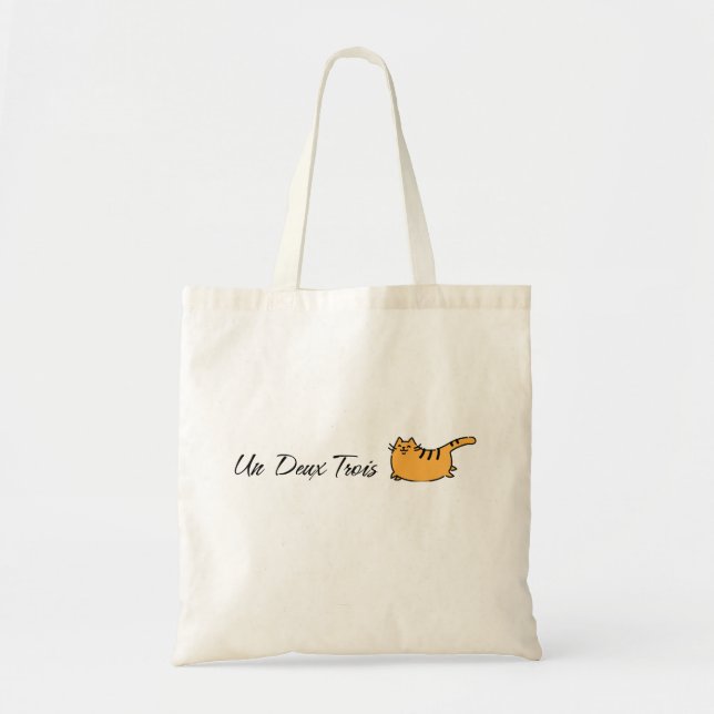 Un Deux Trois Cat  Tote Bag (Front)