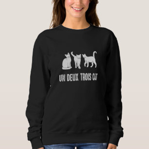 Un Deux Trois Cat Vintage Meow Kitty Cat Sweatshirt