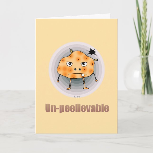 Un-peelievable Funny Potato Birthday Card (Front)