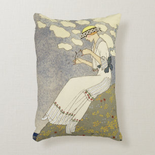 Un Peu..., design for a country dress by Paquin, 1 Decorative Cushion