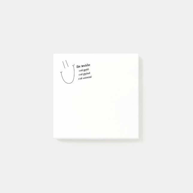 Un sourire post-it notes (Front)