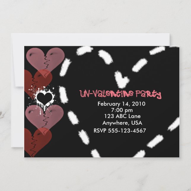 Un-Valentine Party Invitation (Front)
