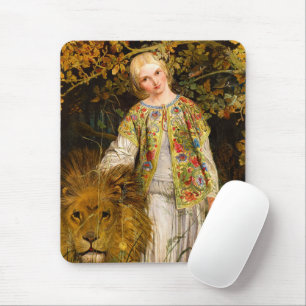 Una and the Lion, 1860 by William Bell Scott Mouse Pad