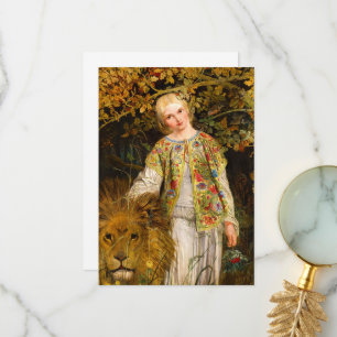 Una and the Lion, 1860 by William Bell Scott Thank You Card