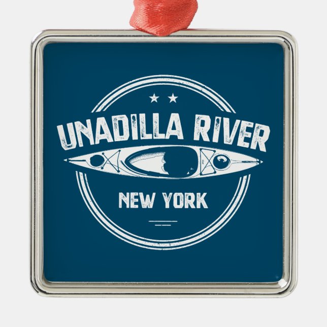 Unadilla River New York Kayak Metal Ornament (Front)