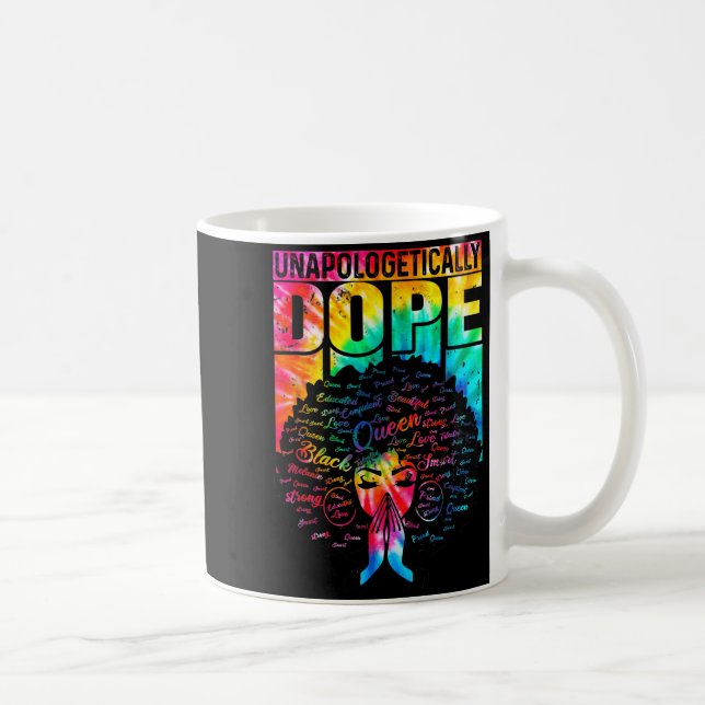 Unalogetically Black Pride Melanin African Tie Dye Coffee Mug (Right)
