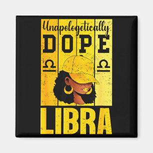 Unalogetically Libra Black Woman Cap Zodiac Magnet