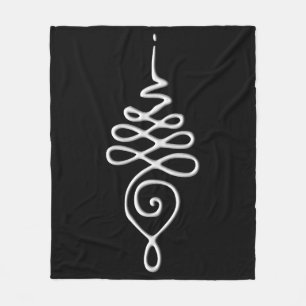 Unalome 3 fleece blanket