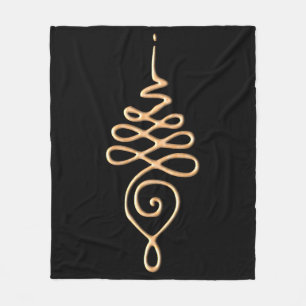 Unalome 4 fleece blanket