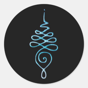 Unalome 6 classic round sticker