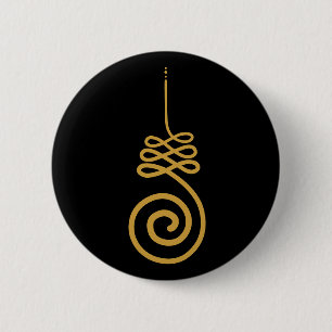 Unalome Buddhist Symbol 6 Cm Round Badge