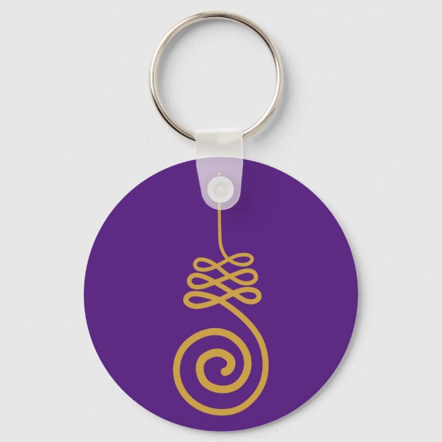 Unalome Buddhist Symbol Key Ring (Front)