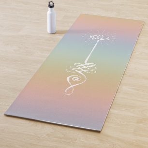 Unalome Plain - Rainbow Sorbet + Snow Yoga Mat