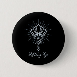 Unalome Symbol Lotus Flower Letting Go 6 Cm Round Badge