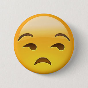 Unamused Face Emoji 6 Cm Round Badge