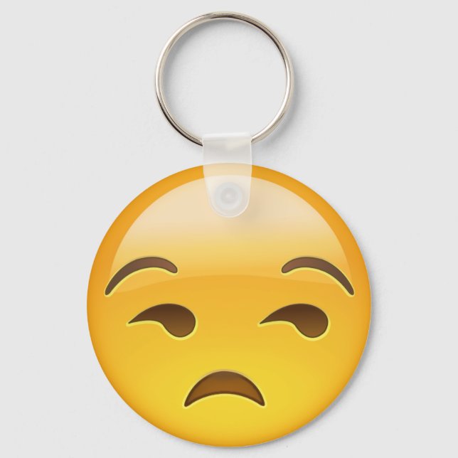 Unamused Face Emoji Key Ring (Front)