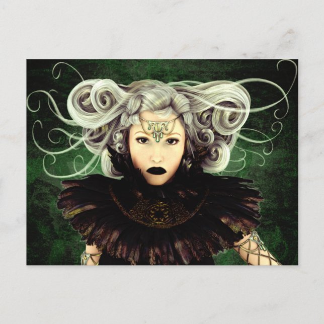 Unamused Gothic Art Postcard (Front)