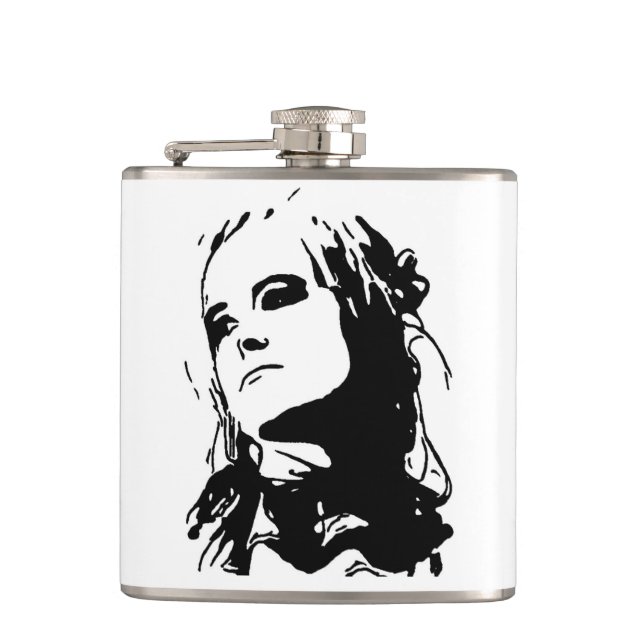 Unamused Hip Flask (Front)