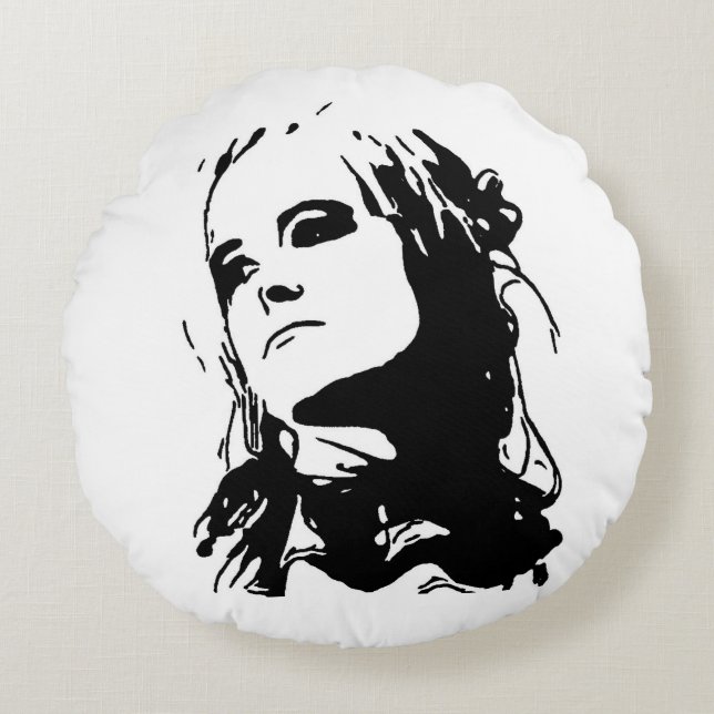 Unamused Round Cushion (Front)