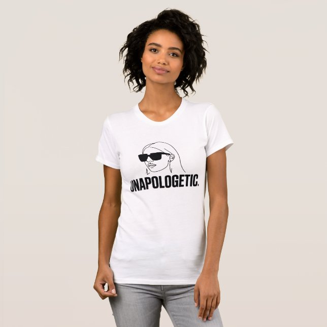 Unapologetic – Bold Face Line Art Cropped Tee (Front Full)