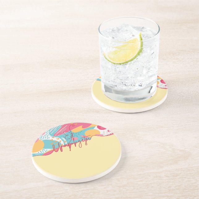 Unapologetic Bold Feminine Statement Coaster (Side)