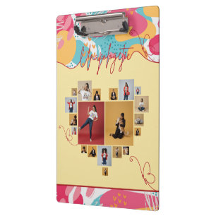 Unapologetic Personalised Feminine Photo Collage  Clipboard