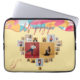 Unapologetic Personalised Feminine Photo Collage  Laptop Sleeve