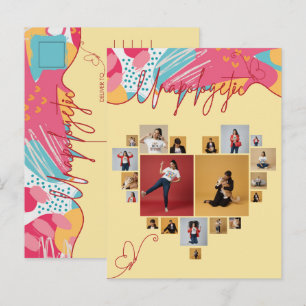 Unapologetic Personalised Feminine Photo Collage  Postcard