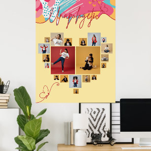 Unapologetic Personalised Feminine Photo Collage  Poster