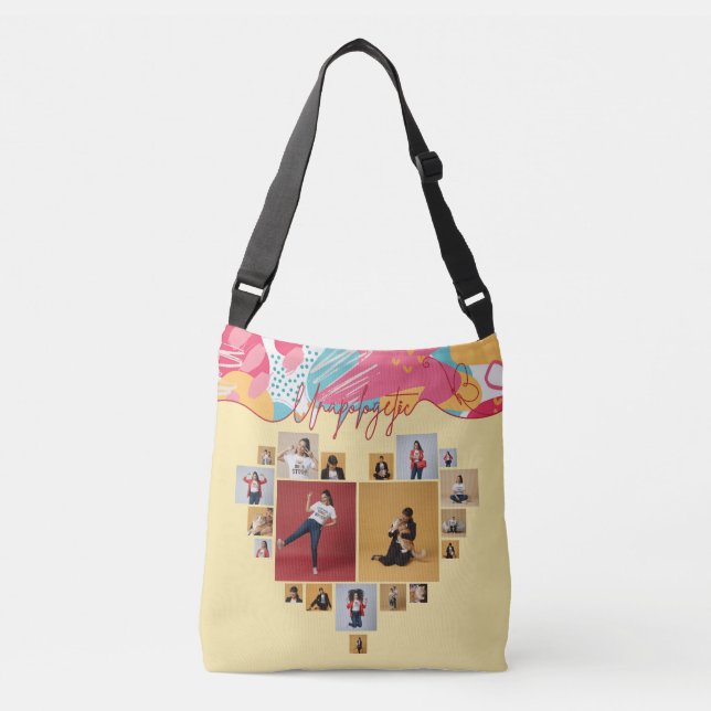Unapologetic Personalized Feminine Photo Collage Crossbody Bag (Front)