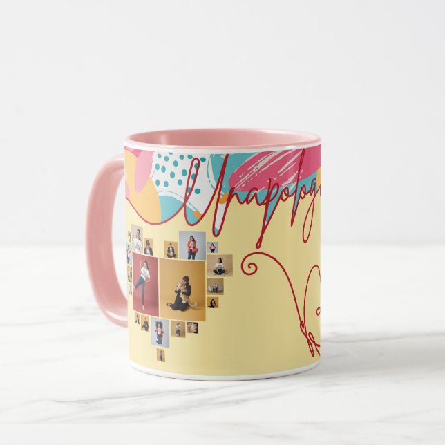 Unapologetic Personalized Feminine Photo Collage Mug (Front Left)