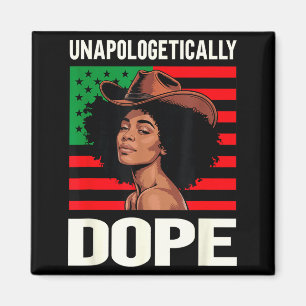 Unapologetically Afro Cowgirl Pan African Flag  Magnet
