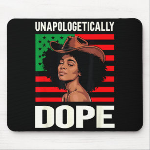 Unapologetically Afro Cowgirl Pan African Flag  Mouse Pad