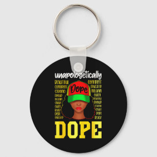 Unapologetically Afro Girl Women Cap Black History Key Ring